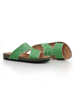حذاء طبي جلد طبيعي اخضر 2