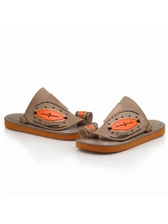 حذاء شرقي مطرز برتقالي4